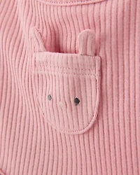 Baby 3-Pack Floral Bibs - Pink/Ivory