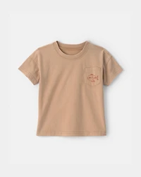Toddler Boy Fish Pocket Tee - Brown