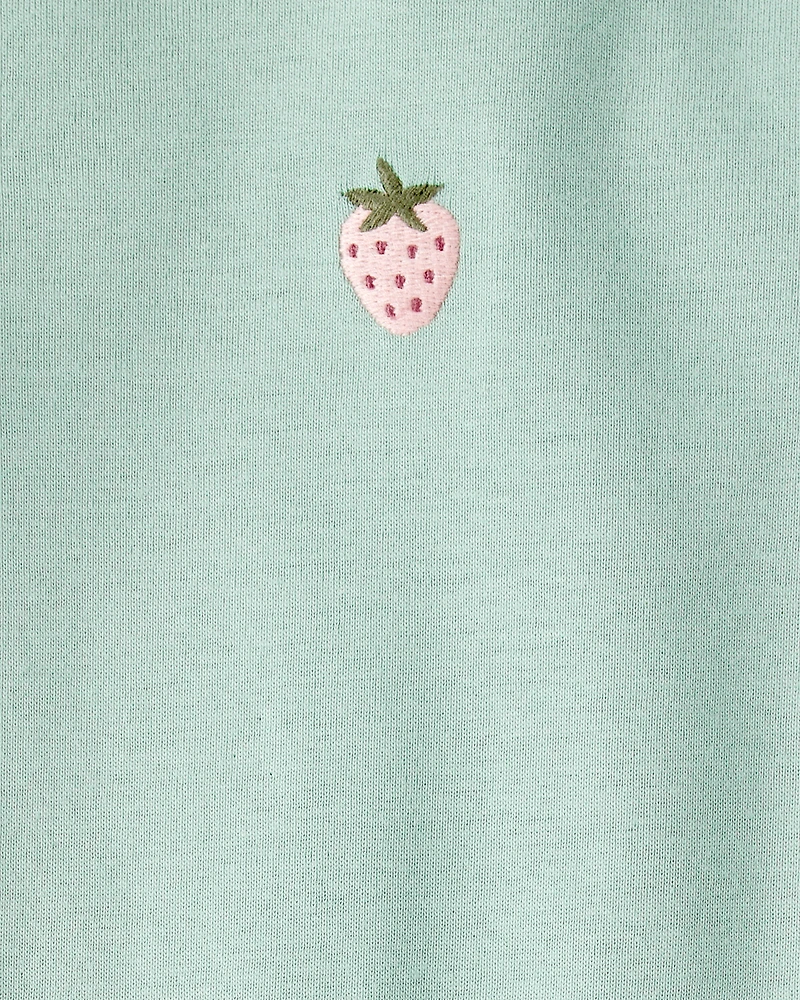 Baby Girl 5-Pack Fruit Print Cotton Multipack Bodysuits - Yellow/Green/Pink/Red/White