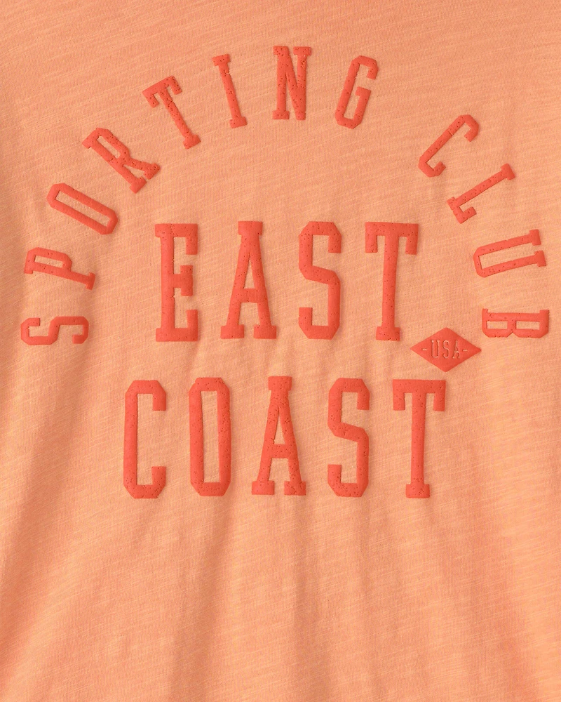 Boys East Coast Long-Sleeve Hooded Tee - Orange