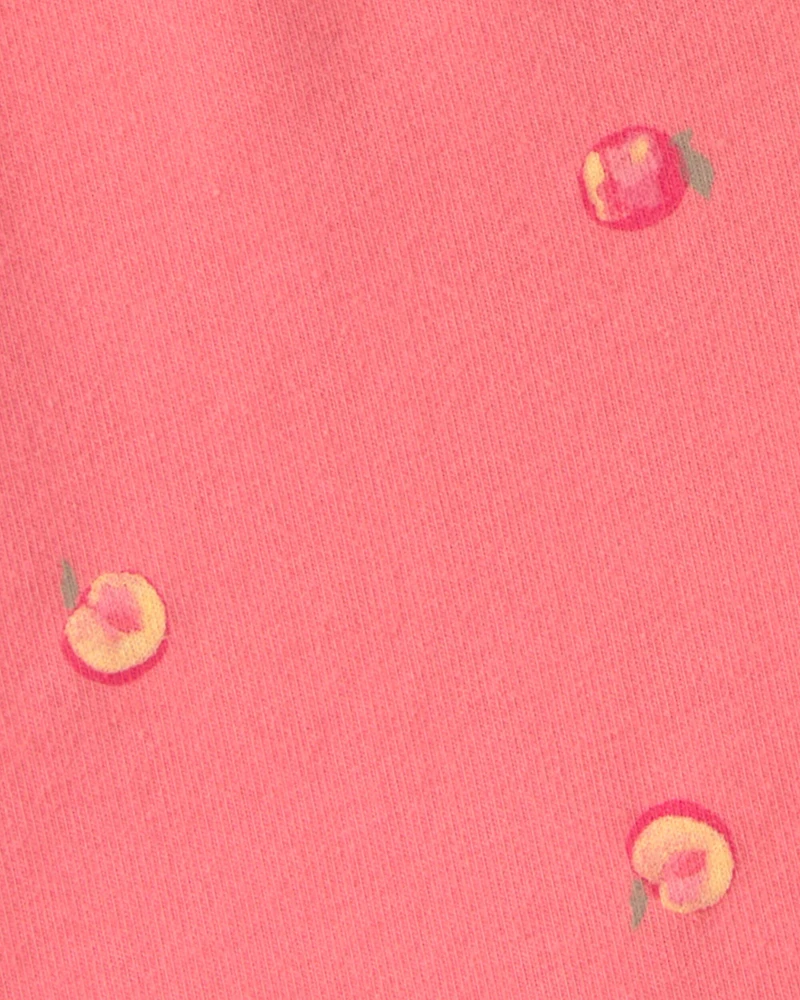 Baby Girl Peach Bike Shorts - Coral