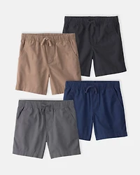 Boys 4-Pack Canvas Shorts