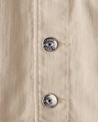 Baby Boy Hooded Denim Jacket - Khaki