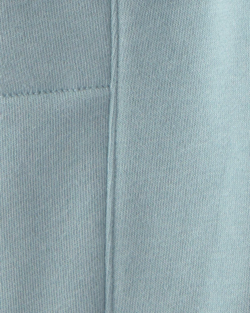 Baby Boy 2-Piece Striped Fleece Henley Top & Pant Set - Blue/Cream