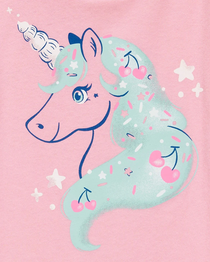 Toddler Girl Unicorn Short-Sleeve Graphic Tee - Pink
