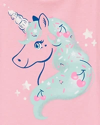 Toddler Girl Unicorn Short-Sleeve Graphic Tee - Pink