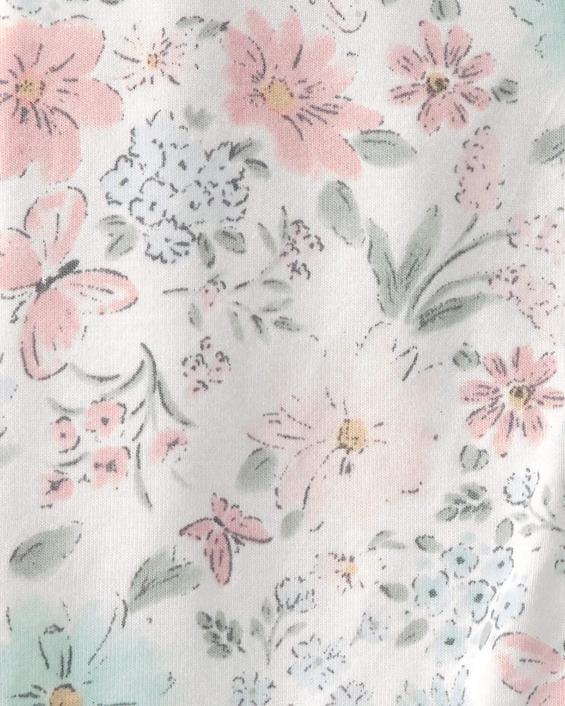 Baby Girl Butterfly Garden 2-Way Zip PurelySoft Footie Sleep & Play Pajama