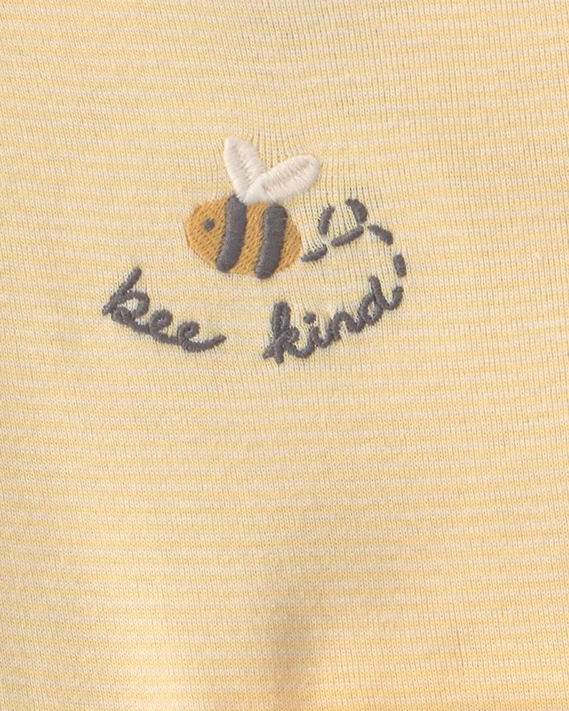 Baby Girl 3-Piece Bee Bodysuit & Pant Set - Yellow/Ivory