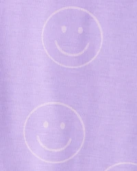 Girls 2-Pack Smiley Face Nightgowns - Purple