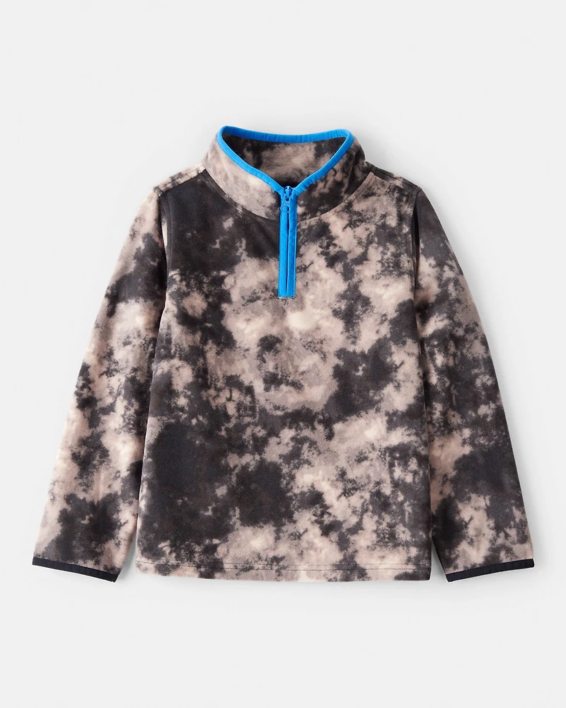 Boys Tie Dye Microfleece Quarter-Zip Pullover