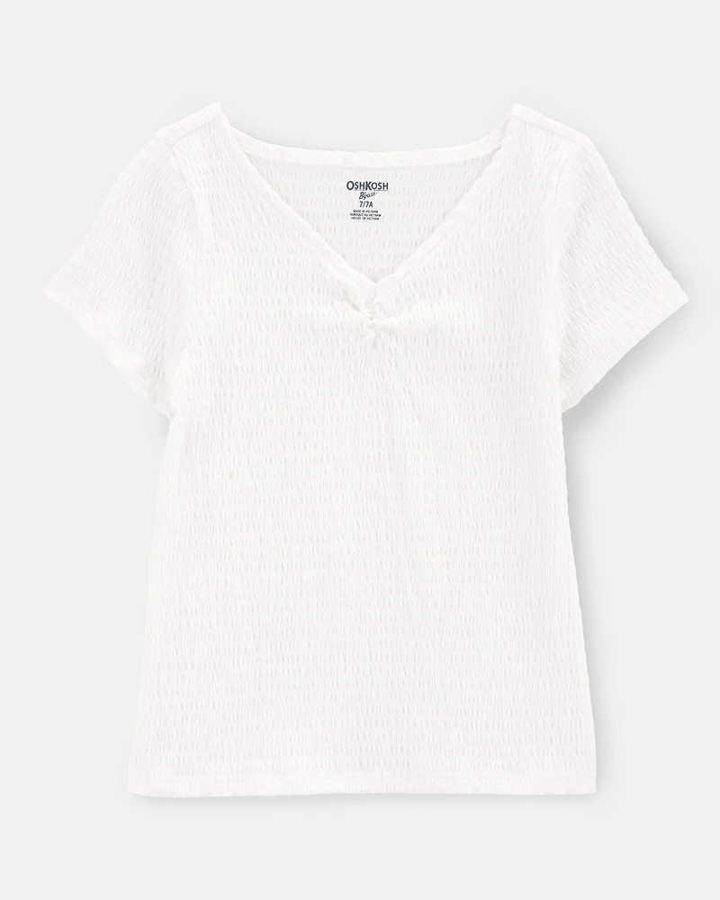 Kid 2-Piece Short-Sleeve Crinkle Top & Trek Short Set