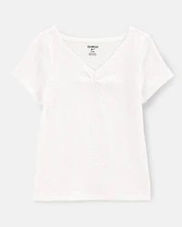 Kid 2-Piece Short-Sleeve Crinkle Top & Trek Short Set