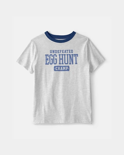 Kids Easter Egg Hunt Graphic Tee - Grey