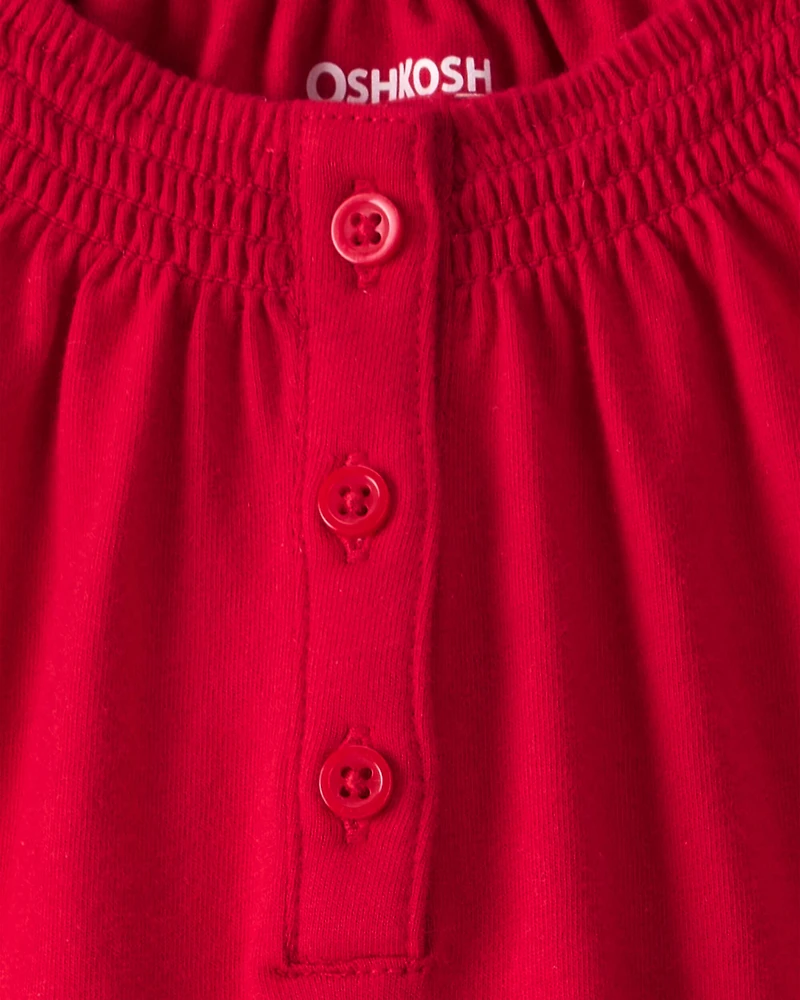 Baby Girl Long-Sleeve Fashion Bodysuit - Red