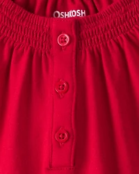 Baby Girl Long-Sleeve Fashion Bodysuit - Red