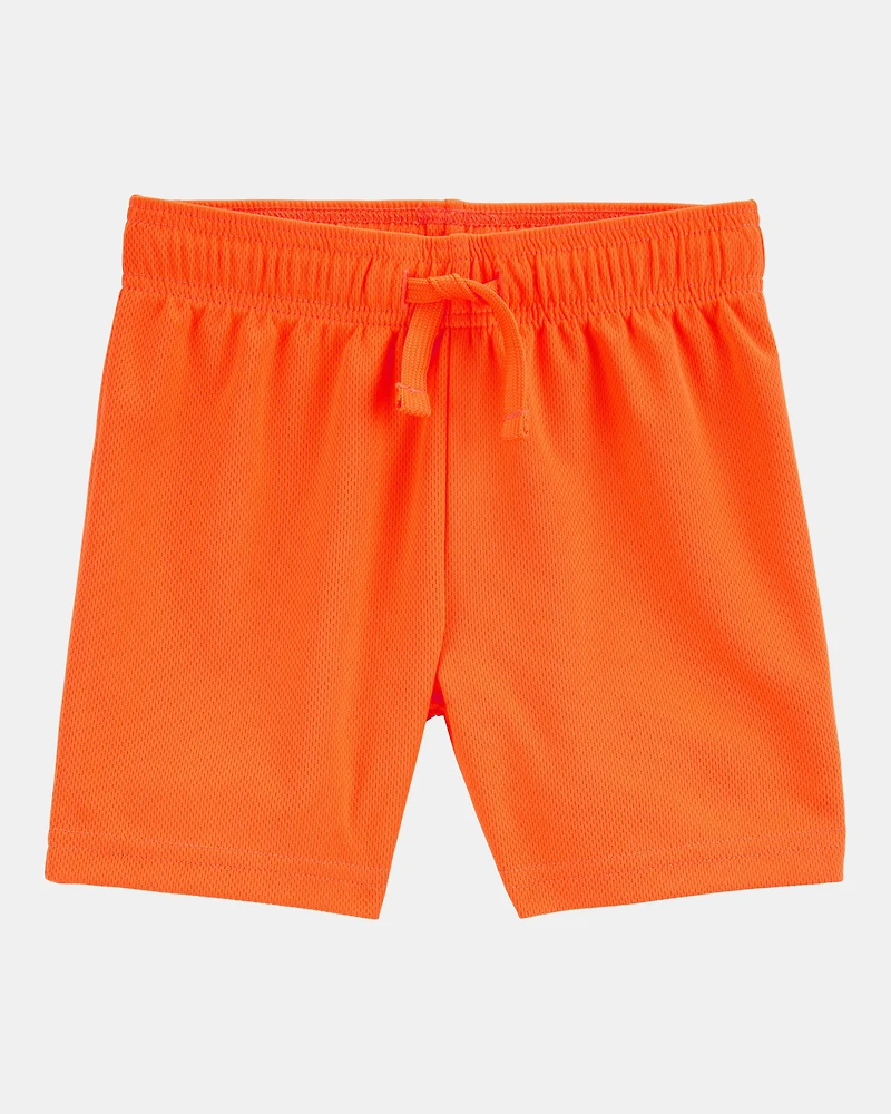 Toddler Boy Active Mesh Shorts - Orange