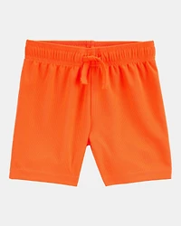 Toddler Boy Active Mesh Shorts - Orange