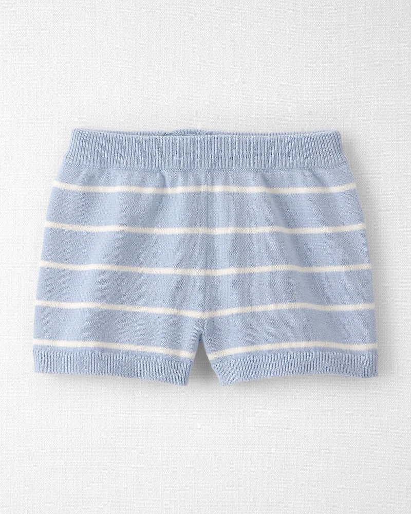 Baby Boy 2-Piece Organic Cotton Top & Short Set in Stripes