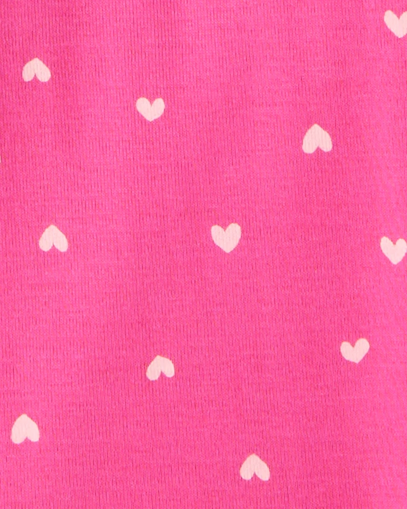 Girls Desserts 100% Cotton Snug Fit 4-Piece Pajamas - Pink/White