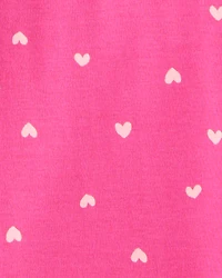 Girls Desserts 100% Cotton Snug Fit 4-Piece Pajamas - Pink/White