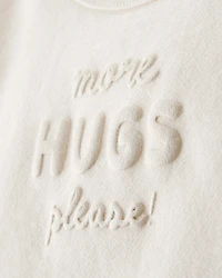 Baby Girl DayDream Fleece Hugs Pullover Sweatshirt - Cream