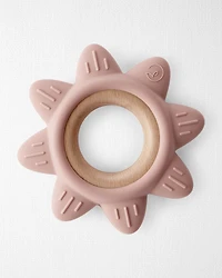 Baby Little Planet Silicone & Wood Teether - Pink