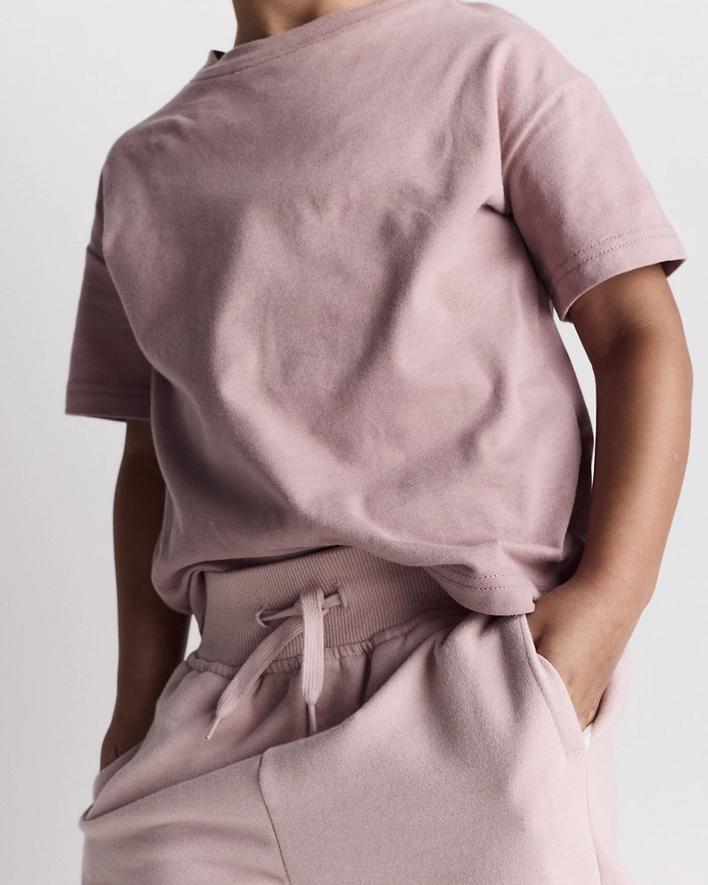 Toddler Short-Sleeve Relaxed Tee - Mauve