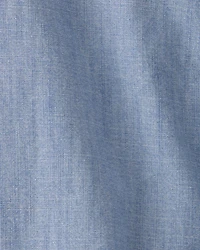 Boys Chambray Short-Sleeve Button-Down Shirt - Blue