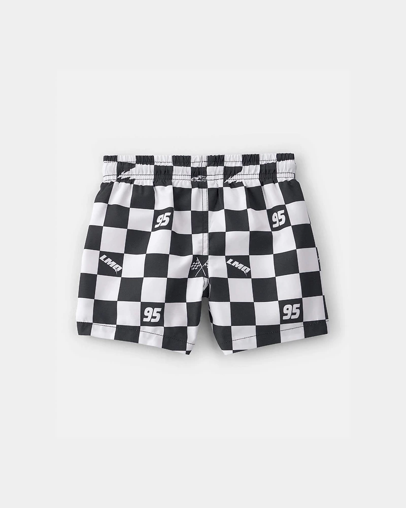 Toddler Boy ©Disney/Pixar Cars Swim Trunks - Black/White