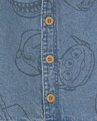 Baby Boy 2-Piece Pixar© Toy Story Chambray Short-Sleeve Top & Short Set - Medium Wash