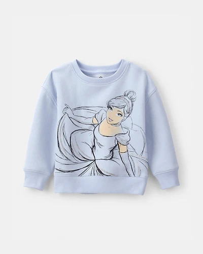 Toddler Girl Disney© Cinderella Fleece Pullover Sweatshirt - Blue