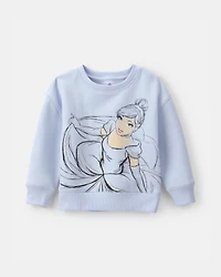 Toddler Girl Disney© Cinderella Fleece Pullover Sweatshirt - Blue