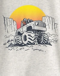 Toddler Boy 'Monster Truck' Long-Sleeve Graphic Tee - Grey