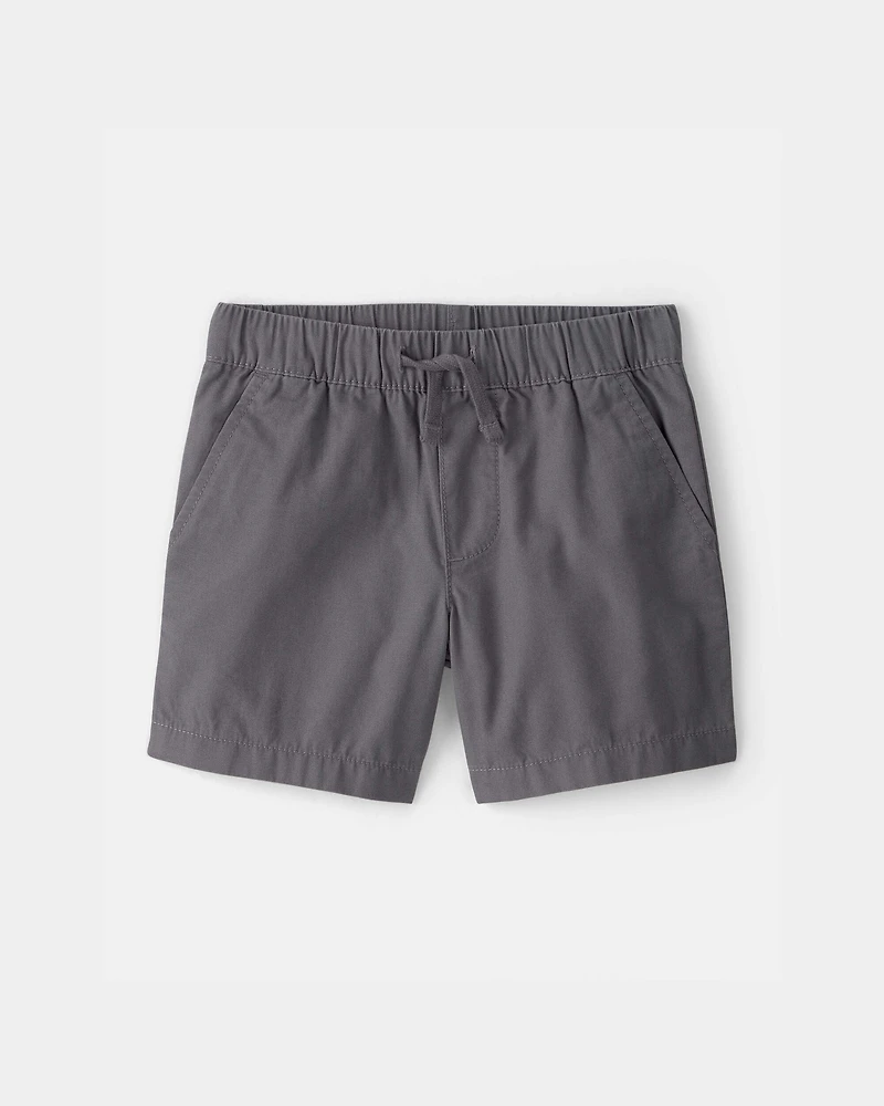 Toddler Boy Canvas Shorts - Grey