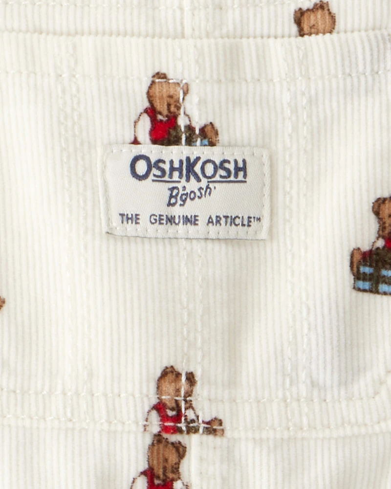 Baby Bear Corduroy Overalls - Cream