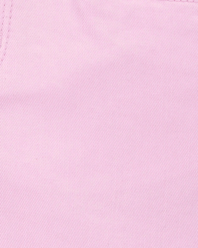 Kid Iconic Raw Hem Shorts - Pink
