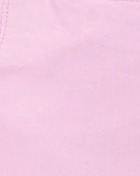 Kid Iconic Raw Hem Shorts - Pink