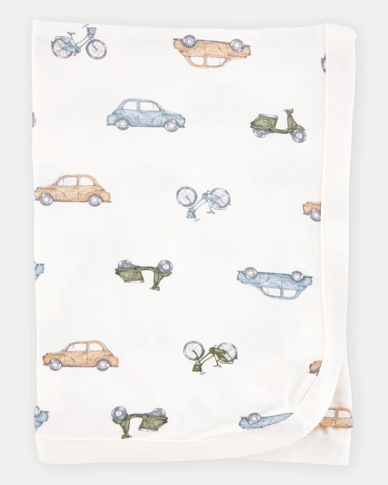 Baby Boy Cars PurelySoft Blanket - Ivory
