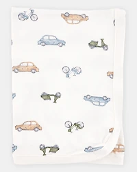 Baby Boy Cars PurelySoft Blanket - Ivory