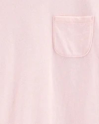Kid Solid Short-Sleeve Fashion Top - Pink