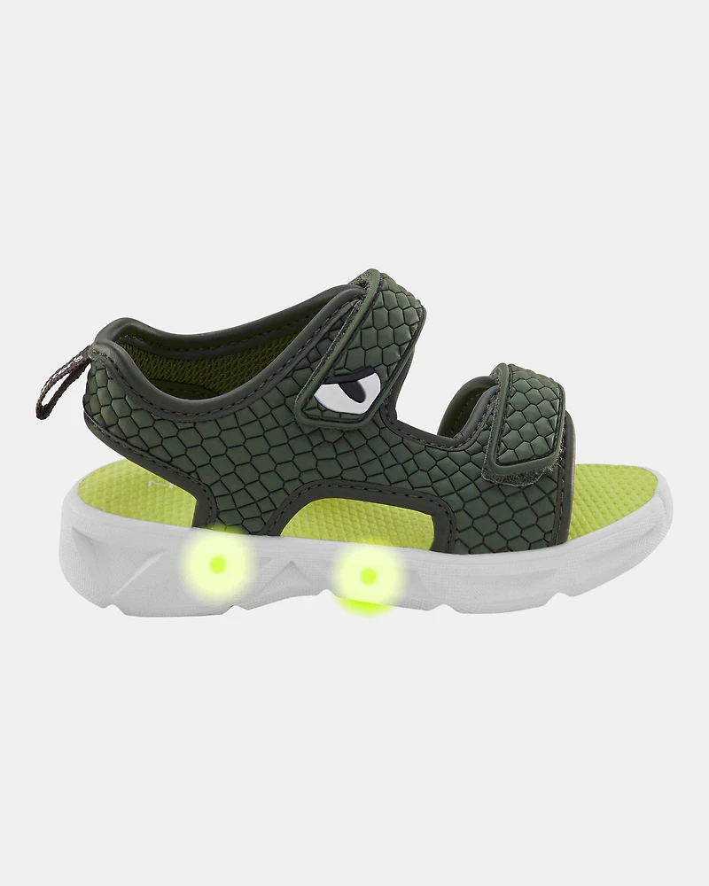 Toddler Rugged Light Up Sandals - Green