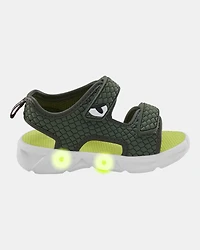 Toddler Rugged Light Up Sandals - Green