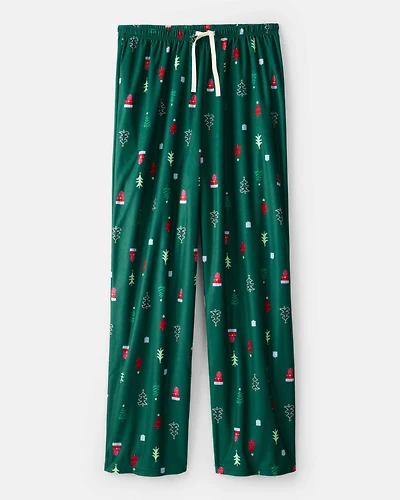 Adult Christmas Trees Loose Fit Pajama Pants - Green