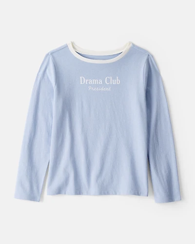 Girls Drama Club Long-Sleeve Graphic Tee - Blue