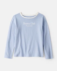 Girls Drama Club Long-Sleeve Graphic Tee - Blue