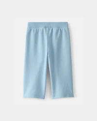 Baby Girl French Terry Wide-Leg Active Pants - Blue