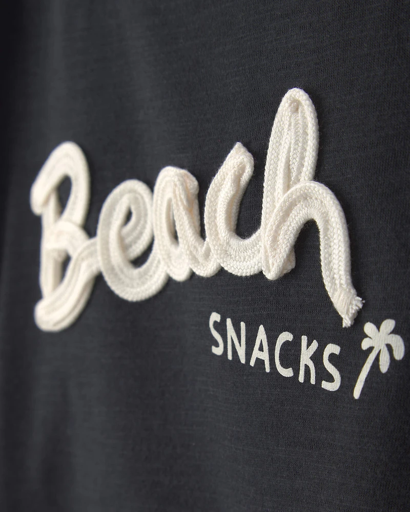 Toddler Boy 2-Piece 'Beach Snacks' Graphic Tee & Pant Set - Black