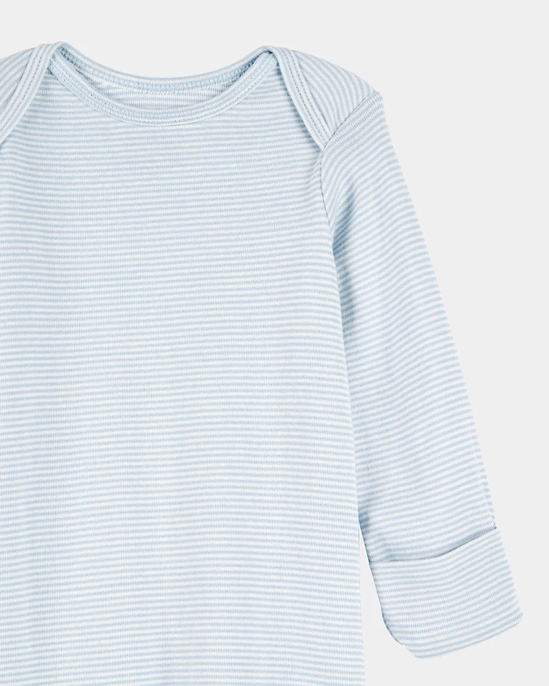 Baby 2-Pack Sleeper Gowns - Blue/White