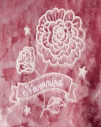 Girls  Flower Embroidered Hooded Velour Top - Pink