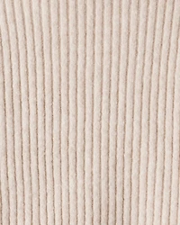 Girls Ribbed Sweater Knit Hoodie - Ivory
